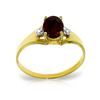 Image 1 : Genuine 0.76 ctw Garnet & Diamond Ring 14KT Yellow Gold - REF-20H8X