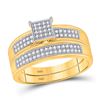 Image 1 : 1/5 CTW Round Diamond Bridal Wedding Ring 10kt Yellow Gold - REF-27N3A