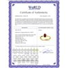 Image 2 : Genuine 0.46 ctw Garnet & Diamond Ring 14KT White Gold - REF-22R5P