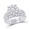 Image 1 : 2 CTW Round Diamond Bridal Wedding Ring 14kt White Gold - REF-231H8R