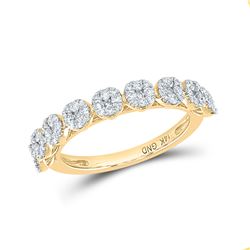 5/8 CTW Womens Round Diamond Band Ring 14kt Yellow Gold - REF-72Y3N