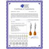 Image 2 : Genuine 3.15 ctw Citrine & Diamond Earrings 14KT White Gold - REF-44K3V