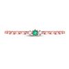 Image 1 : 0.03 CTW Womens Round Emerald Solitaire Diamond-accent Stackable Ring 10kt Rose Gold - REF-8V7Y