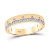 Image 1 : 1/4 CTW Womens Round Diamond Band Ring 14kt Yellow Gold - REF-40F8W