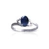 Image 1 : Genuine 1 ctw Sapphire Ring 14KT White Gold - REF-22F3Z