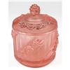 Image 1 : Walther Glass Pink ROSEN Jam or Condiment Jar #1187429
