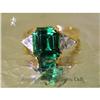 Image 1 : RHJ Simulated Emerald (YAG) & CZ Ring #1199834