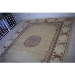 Chinese 9' X 12' Woolen Rug Hand Knotted #1199838