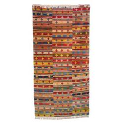 Colourful Pure Wool Weaving Rug From Tibet #1199963