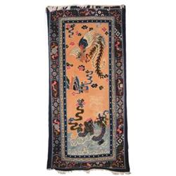 Colourful Pure Wool Weaving Rug From Tibet #1199968