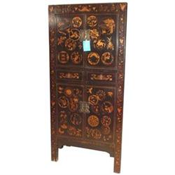 Gorgeous Chinese Qing Dy. Wood Standing Cabinet#1199978
