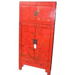 Gorgeous Chinese Qing Dy. Wood Standing Cabinet#1199981