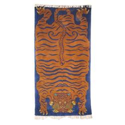 Colourful Pure Wool Weaving Rug From Tibet #1199986