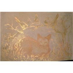 Pumbit the Cat   Lithograph by  Edna HIbel #1200169