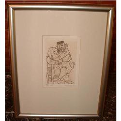 Signed William Gropper Etching THE PHILOSOPHER #1200183