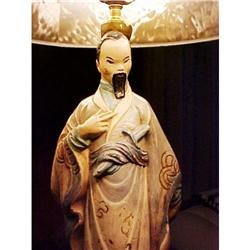 Chinese Painted Figural Lamp #1200226