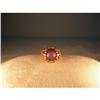 Image 1 : Estate 14K Rose Gold Filigree Star Ruby Ring #1200283