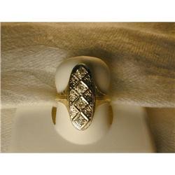 Rare Estate 14K YG Gold Diamond Marquise Ring #1200443