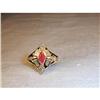 Image 1 : Estate 14K YG Gold Baguette Diamond Ruby Ring #1200502