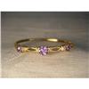 Image 1 : Estate 14K YG Rainbow Flourite Diamond Bangle #1200581