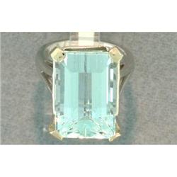 16.00ct Aquamarine in 14k Yellow Gold Ring #1210360