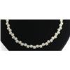 Image 1 : 21 CARAT VINTAGE DIAMOND FLOWER NECKLACE 14KWG #1210393