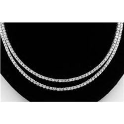 10 CARAT  DIAMOND 2 STRAND NECKLACE 14KWG #1210394