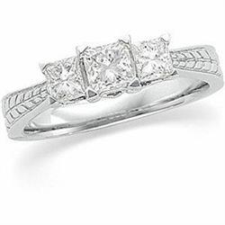  PRINCESS CUT 3 DIAMOND WEDDING BAND #1210419