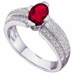 14k Gold Ring RUBY and DIAMONDS  #1210422