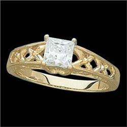 PRINCESS CUT DIAMOND ENGAGEMENT RING .75 CTS! #1210426