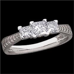 PRINCESS CUT DIAMOND WEDDING BAND  1 CARAT! #1210439