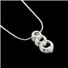 Image 1 : PLATINUM 3 DIAMOND PENDANT NECKLACE #1210443