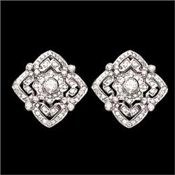 WhiteGold  DIAMOND Earrings SPECTACULAR #1210446