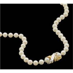 6.5MM FINE CULTURED PEARL Necklace 18" Long #1210453