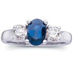 PLATINUM SAPPHIRE  DIAMOND ENGAGEMENT Ring #1210454