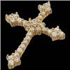 14k GOLD  DIAMOND CROSS Pendant #1210457