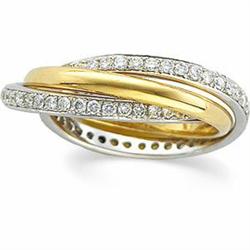 14K DIAMOND ROLLING RING WEDDING BAND #1210459