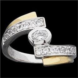 14k Gold RIGHT HAND RING w DIAMONDS #1210460