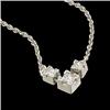 Image 1 : 14K  Necklace 3 PRINCESS  Cut DIAMONDS #1210480