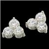Image 1 : PLATINUM  DIAMOND EARRINGS .90 CARATS! #1210483
