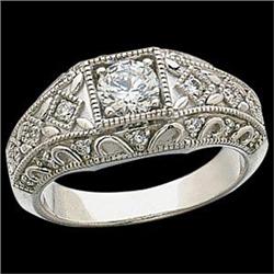 Platinum DIAMOND Engagement Ring  #1210542