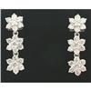 Image 1 : 2.5 CT DECO FLOWER DANGLE DIAMOND EARRINGS #1219224