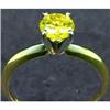 Image 1 : 1 CT CANARY YELLOW DIAMOND ENGAGEMENT RING 14K #1219230