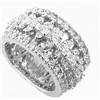 Image 1 : 4 CT DIAMOND ETERNITY STYLE BAND RING 18K WG #1219235