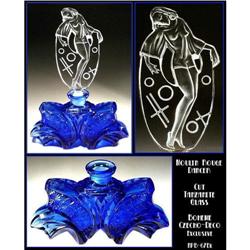 Deep blue glass Moulin Rouge Dancer Perfume btl#1219258