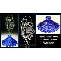 LEAPING BUTTERFLY NYMPH TANZ BLUE GLASS PERFUME#1219264