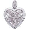 Image 1 : WhiteGold HEART Shaped Pendant 11 DIAMONDS #1219274
