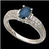 Image 1 : 14k Gold Ring SAPPHIRE w DIAMONDS #1219285