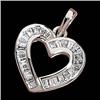 Image 1 : 14k HEART Pendant DIAMOND Baguettes! #1219310