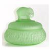 Image 1 :  Miniature Elephant Green Satin Glass Powder #1219459